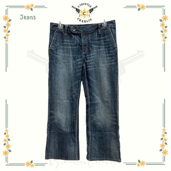 Women's Esprit Casual Denim Bootcut Mid Rise Jeans-Med Wash Size 32 - Picture 1 of 5